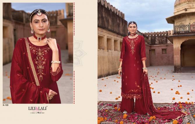Karwa Exclusive By Lily Lali Festive Wear Readymade Suits Catalog